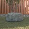 Decorative Outdoor Weather-Resistant Artistic Artificial Faux Stone Rock, Garden Patio Granite Grey Fiberglass Stone